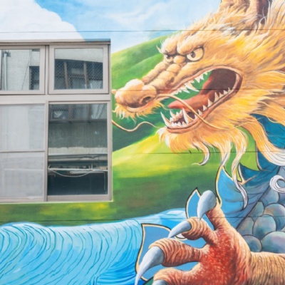 鳳山開漳聖王廟牆面彩繪